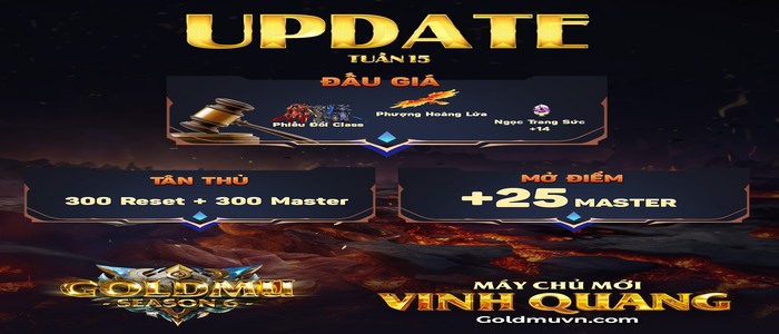 Thông Báo Update Tuần 15 Máy Chủ Vinh Quang