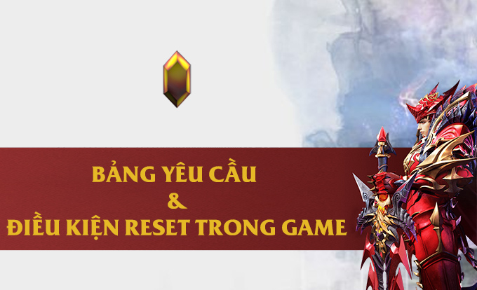 Bảng Yêu Cầu Và Điều Kiện Reset Trong Game