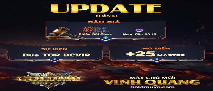 Thông Báo Update Tuần 13 Máy Chủ Vinh Quang