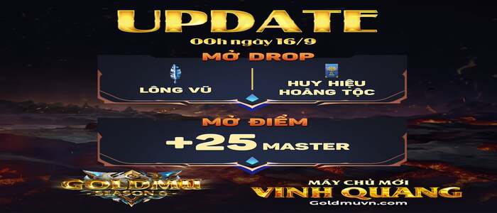 Thông Báo Update Tuần 2 Máy Chủ Vinh Quang