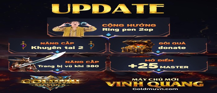 Thông Báo Update Tuần 5 Máy Chủ Vinh Quang